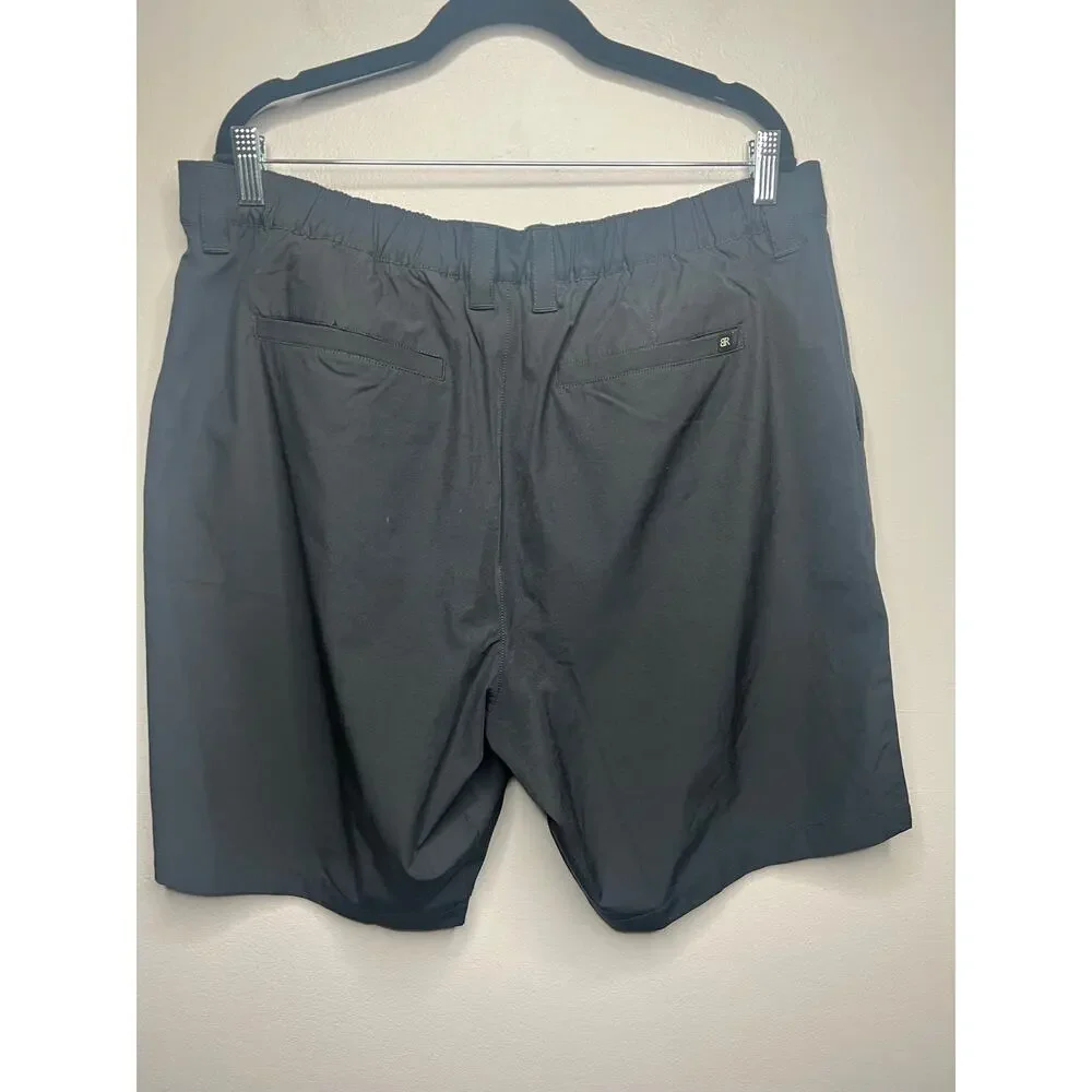 Banana Republic Black Comfort Flat Front Performance Shorts Mens 38 Golf Stretch